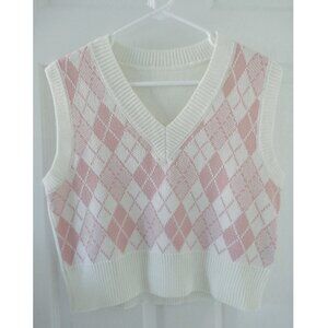 SHEIN cropped sweater vest size S